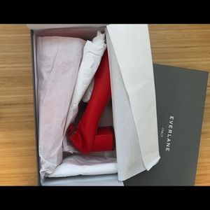 Everlane The Day Heel Bright Red Size 7